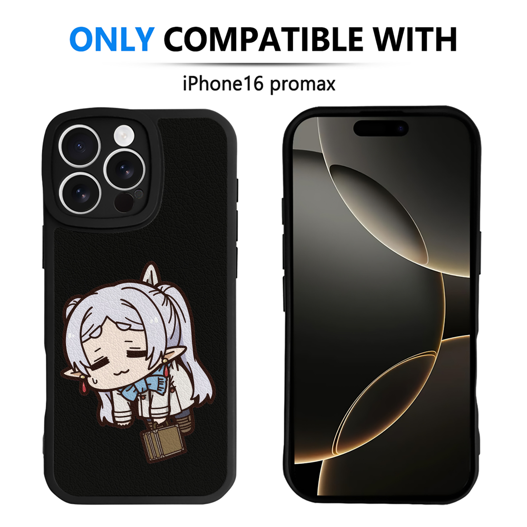 （画像用） 葬送のフリーレン Frieren 【iPhone 16シリーズ対応】シリコンスマホケース（レザー調） 材質：シリコン